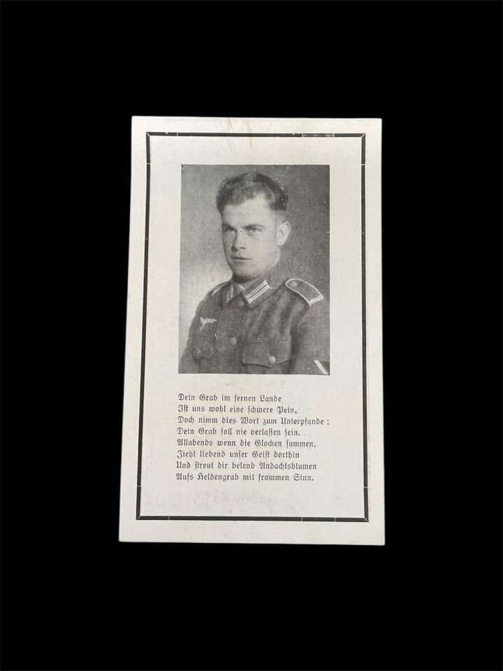 Ww2 Alman Ölüm Bildirisi Kartı-5