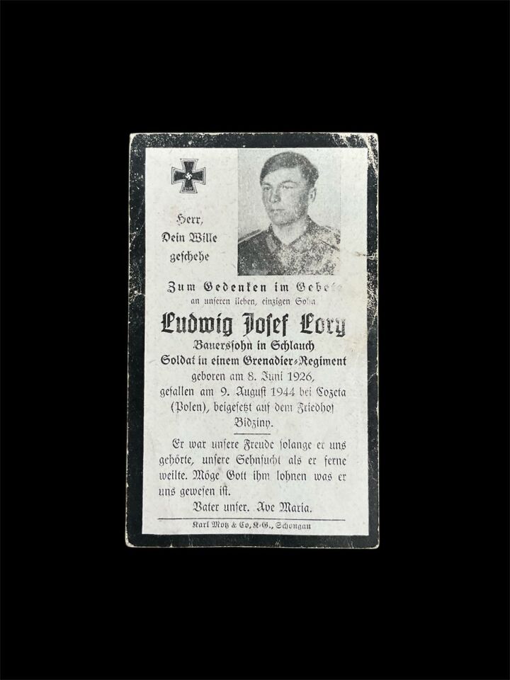 Ww2 Alman Ölüm Bildirisi Kartı-7