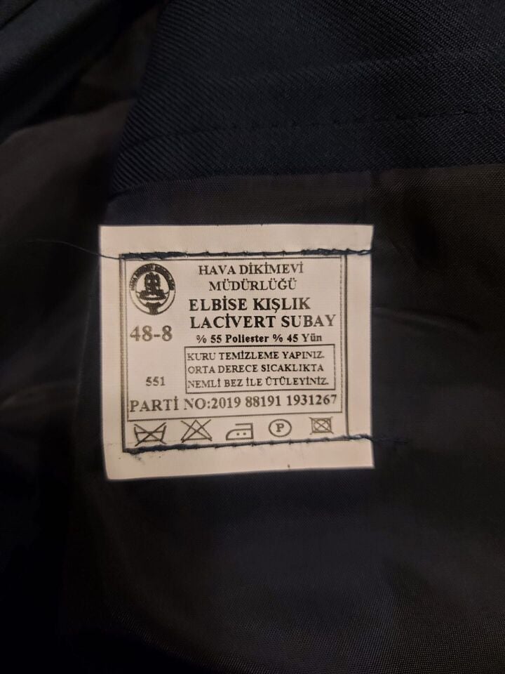 THK Tümgeneral Takım (Ceket-Pantalon) (48-8/ M Beden) Sıfır Ürün