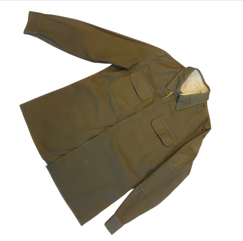 1980'ler  Haki Renk Tektif  Gömlek Unisex (45-C/S Beden) Sıfır Ürün