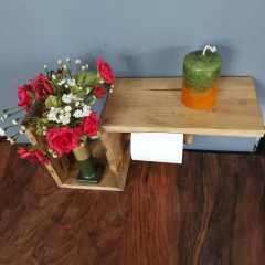 Doğal Ahşap WC Kağıtlık Modeli Tekli