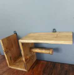 Doğal Ahşap WC Kağıtlık Modeli Tekli