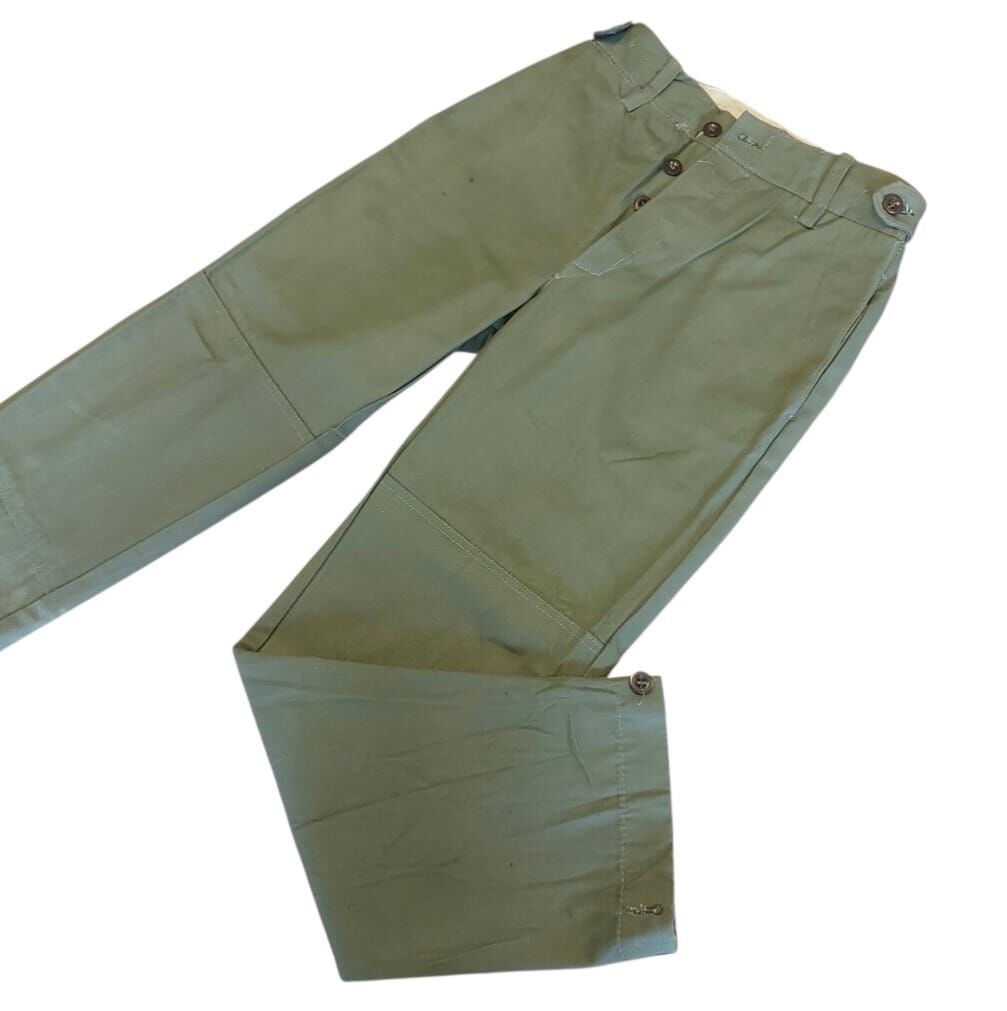 1980'ler Haki Renk Tektif Pantalon Unısex (S Beden) Sıfır Ürün