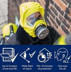 Drager Parat 4730 Yangın Kaçış Maskesi (Min. 15 Dakika Kurtulma Süresi)